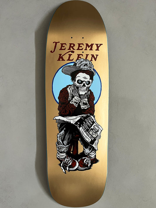 SIGNED black eye kid skull SPECIAL EDITION METALLIC GOLD 9.5 X 31.75 HAND SCREENED