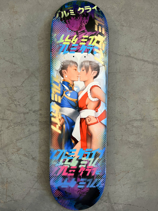 chun li vs mai 8.5 X 32.25 PURPLE/BLUE ANODIZED MIXED PROCESS SIGNED 1 of 1
