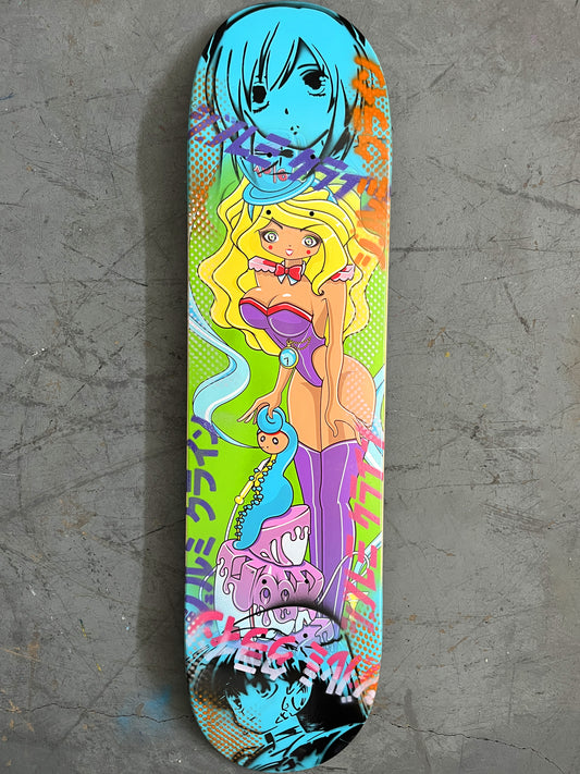 mad hatter 7.88 X 31.75 BLUE MIXED PROCESS SIGNED 1 of 1