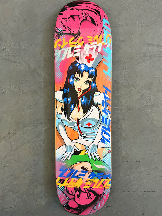 cpr nurse girl 8.0 X 31.75 PINK/ORANGE MIXED PROCESS SIGNED 1 of 1