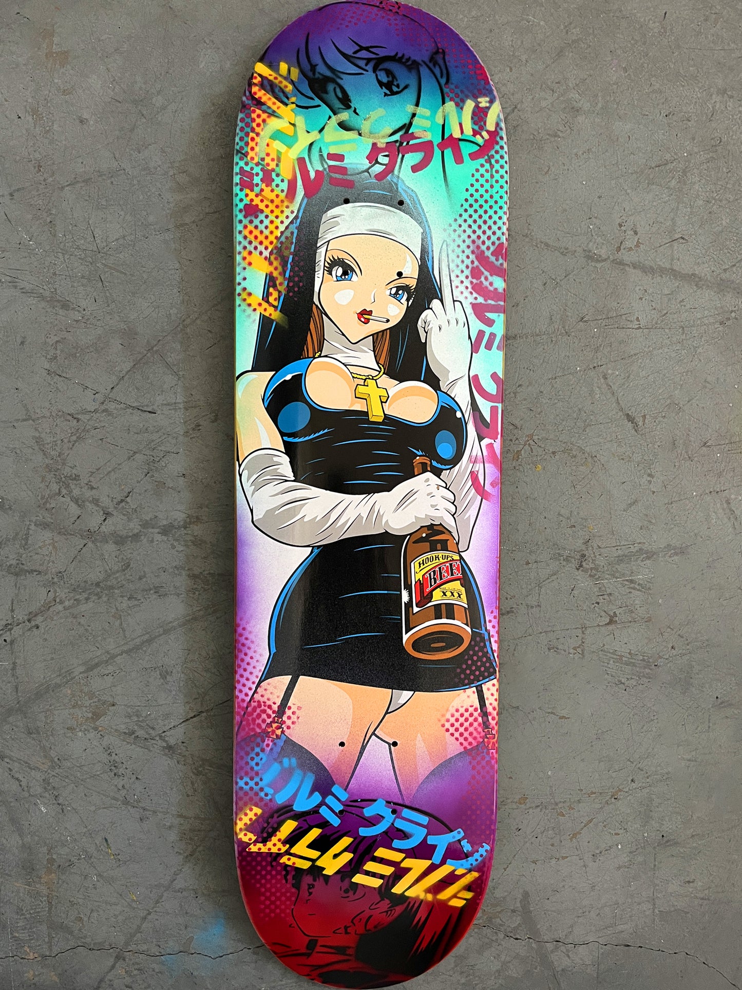 nun 8.25 X 32.25 ANODIZED SPECTRUM MIXED PROCESS SIGNED 1 of 1