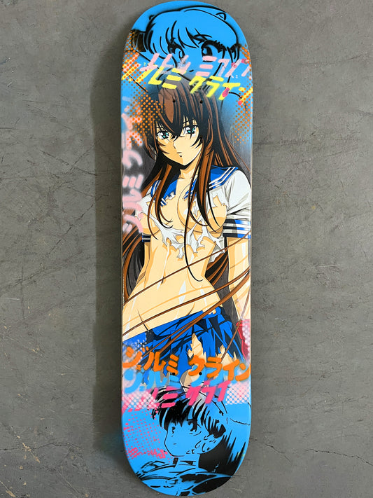 battle school girl 8.0 X 31.75 BLUE MIXED PROCESS SIGNED 1 of 1