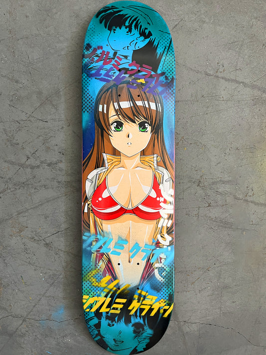 jet pilot 8 X 31.75 BLUE/AQUA ANODIZED MIXED PROCESS SIGNED 1 of 1