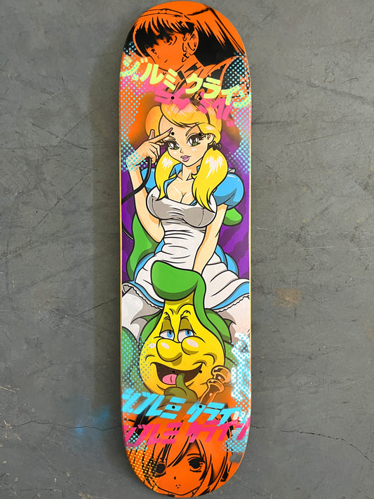 alice II 8.0 X 31.75 ORANGE MIXED PROCESS SIGNED 1 of 1