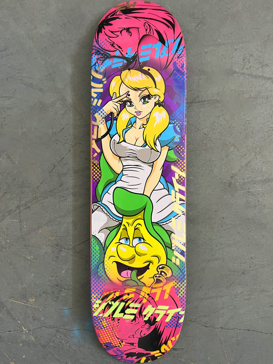 alice 8.0 X 31.75 PINK/PURPLE MIXED PROCESS SIGNED 1 of 1