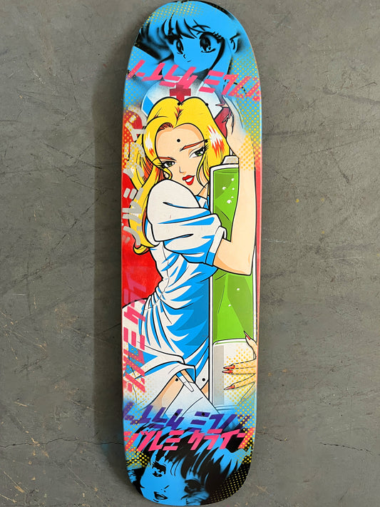 nurse mika 8.5 X 32.25 BLUE/RED MIXED PROCESS SIGNED 1 of 1