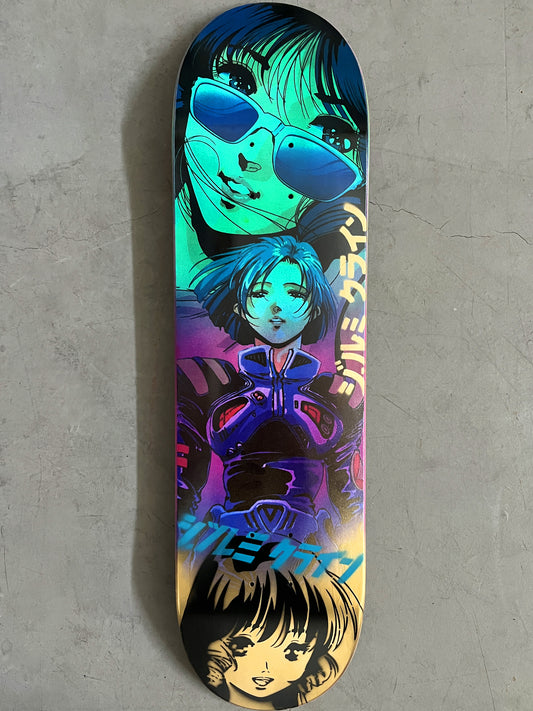 macross 8.25 X 32.25 METALLIC GOLD AQUA/PURPLE ANODIZED MIXED PROCESS SIGNED 1 of 1