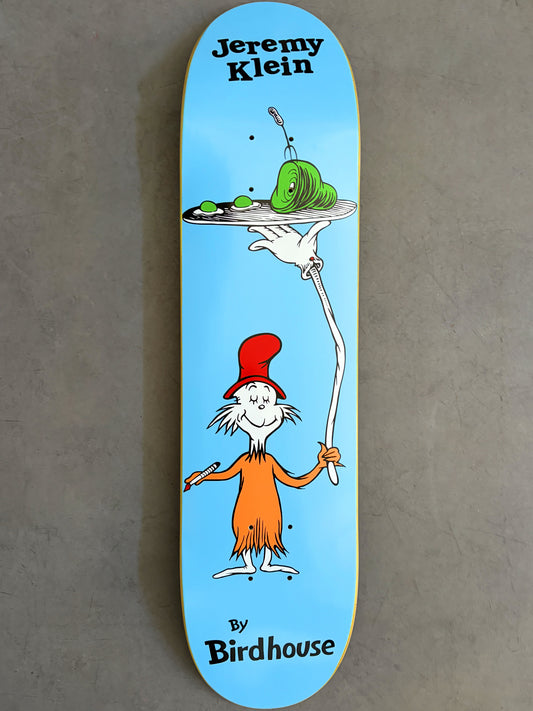 SIGNED green eggs board BLUE 7.5 X 31.75 HAND SCREENED ONLY 4 IN THIS COLORWAY