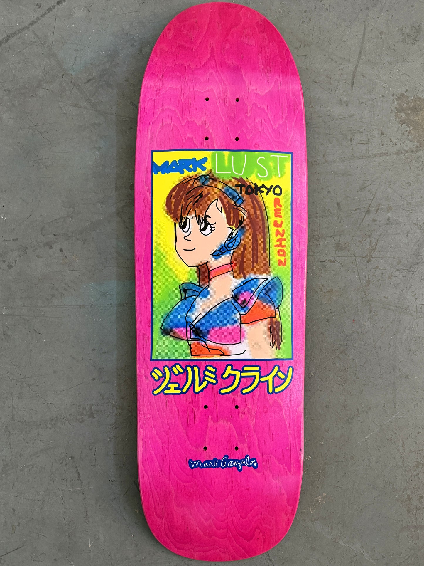 gonz dream girl hand screened PINK 9.75 X 31.25