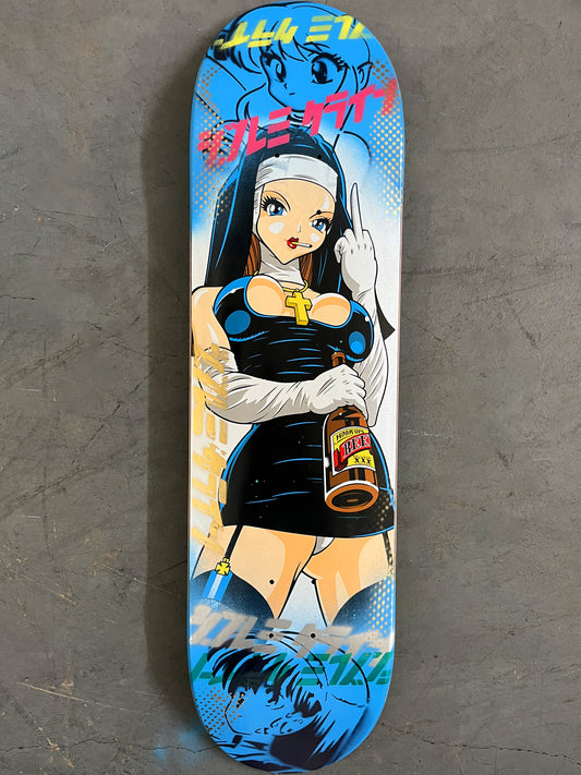 nun 8.25 X 32.25 BLUE MIXED PROCESS SIGNED 1 of 1