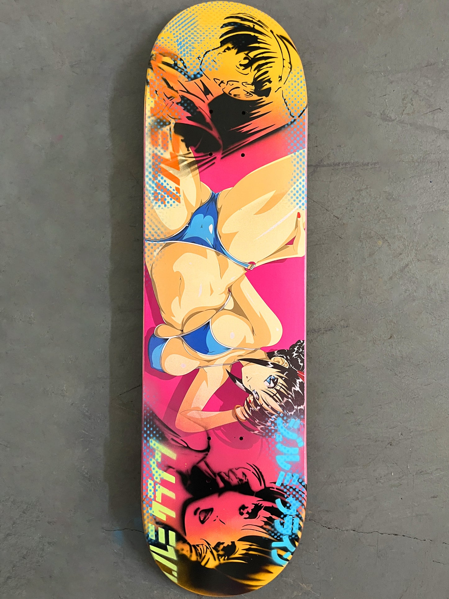 workout 8.5 X 32.25 YELLOW/RED MIXED PROCESS SIGNED 1 of 1
