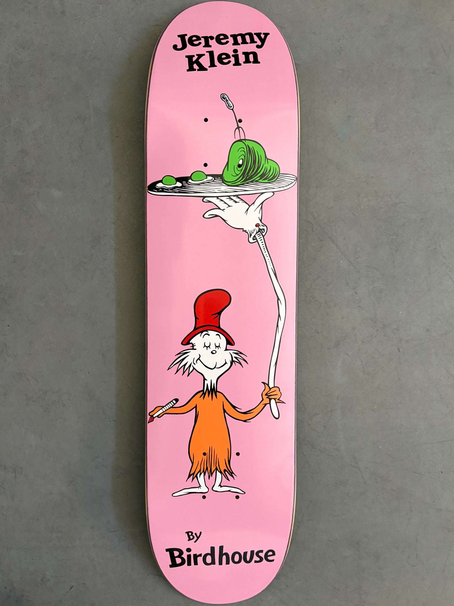 SIGNED green eggs board PINK 7.5 X 31.75 HAND SCREENED ONLY 4 IN THIS COLORWAY