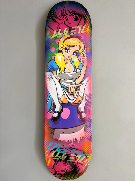 alice & friends PURPLE/RED/YELLOW ANODIZED - 8.25 X 32.25 MIXED PROCESS SIGNED 1 of 1 (Copy)