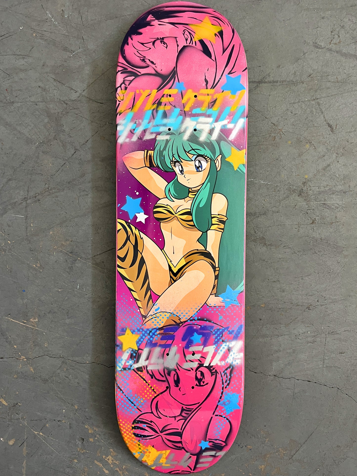 lum chan 2 8.25 X 32.25 PINK/SILVER MIXED PROCESS SIGNED 1 of 1