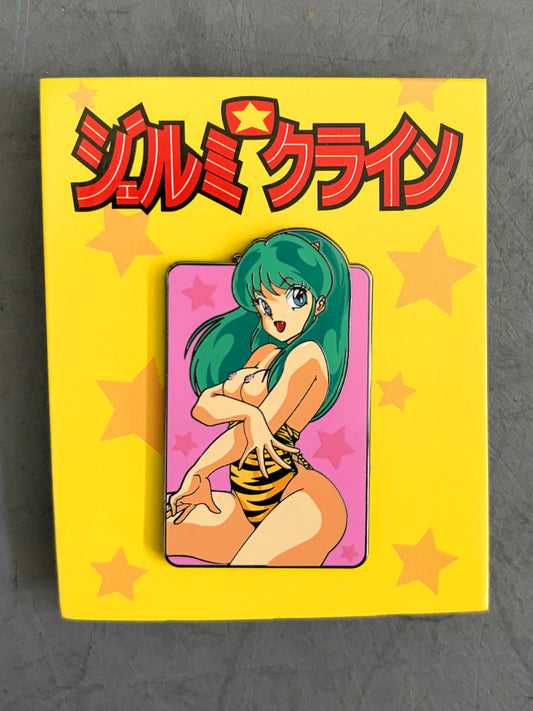 lum chan at the beach black nickel enamel pin