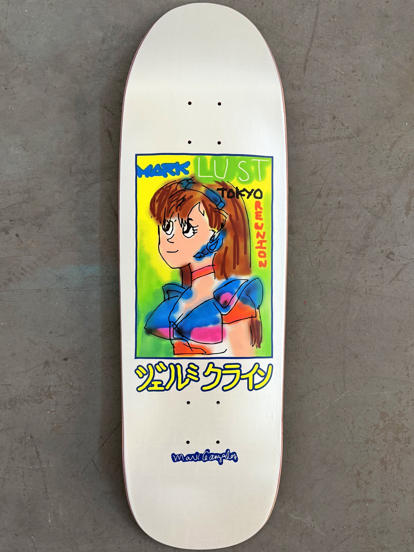 gonz dream girl hand screened PEARL WHITE 9.75 X 31.25