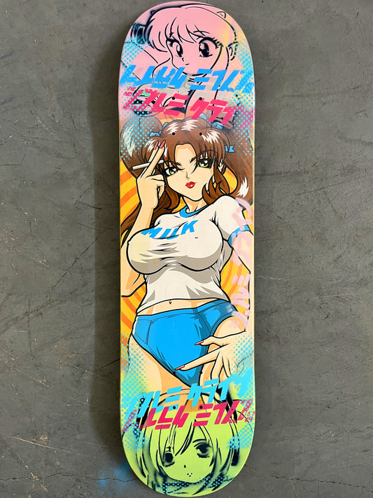 sakura 8.25 X 32.25 PINK/GREEN MIXED PROCESS SIGNED 1 of 1