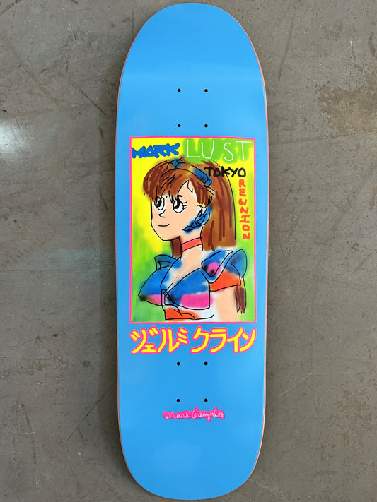 gonz dream girl hand screened BRIGHT BLUE 9.75 X 31.25