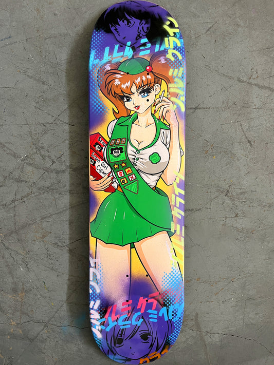 scout girl 7.88 X 31.75 PURPLE/BLUE MIXED PROCESS SIGNED 1 of 1