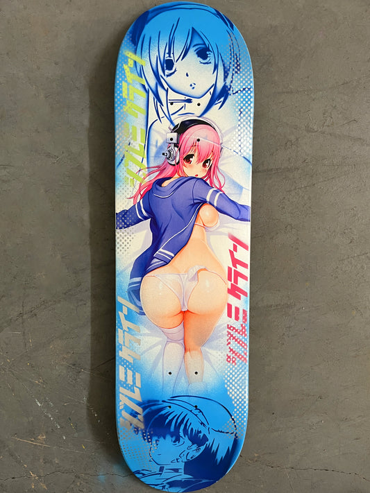 sonico 8.5 X 32.25 BLUE GLITTER MIXED PROCESS SIGNED 1 of 1