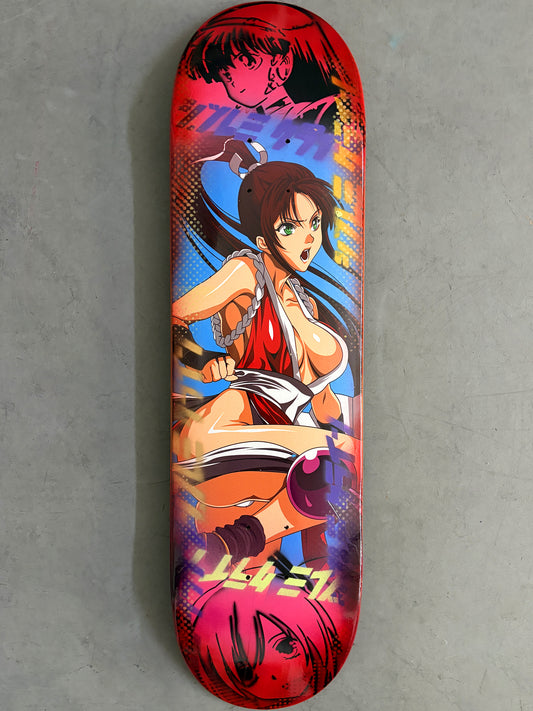 mai shiranui PINK/BLUE/RED ANODIZED 8.25 X 32.25 SIGNED 1 OF 1