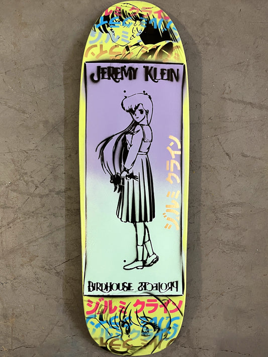 anime girl HAND PAINTED 9.5 X 32.25 SEASIDE/LILAC GRADIENT MIXED PROCESS SIGNED 1 of 1