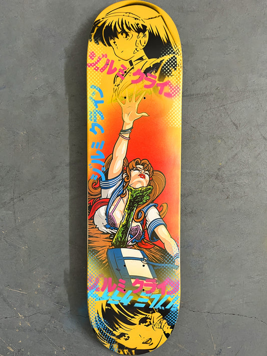 evil fever 8.0 X 31.75 YELLOW/GRADIENT MIXED PROCESS SIGNED 1 of 1