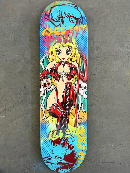 devil throne 8.5 X 32.25 BLUE MIXED PROCESS SIGNED 1 of 1