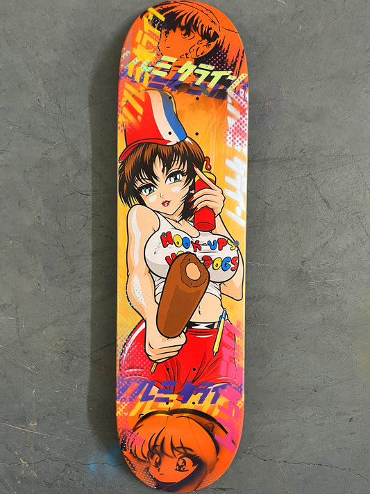 hot dogs 8.0 X 31.75 ORANGE MIXED PROCESS SIGNED 1 of 1
