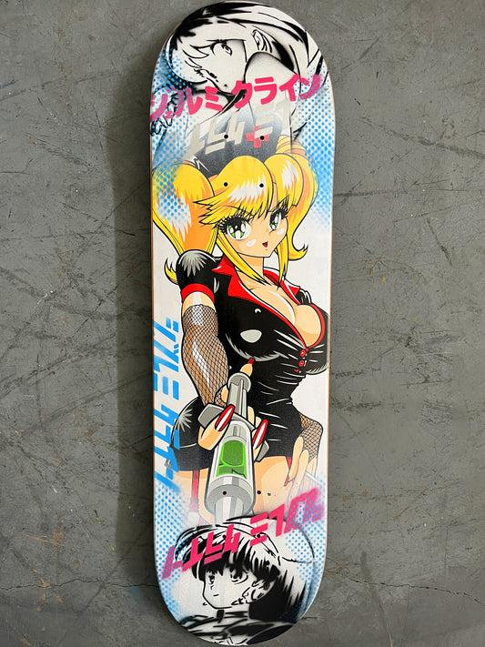 nurse natsuki 8.25 X 32.25 WHITE GLITTER MIXED PROCESS SIGNED 1 of 1