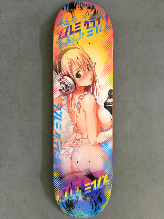 cooking sonico 8.5 X 32.25 BLUE/PURPLE/YELLOW/PINK MIXED PROCESS SIGNED 1 OF 1