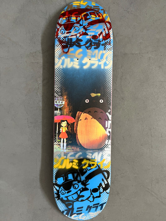 totoro cat bus version 8.0 X 31.75 BLUE HAND PAINTED BKGD MIXED PROCESS SIGNED 1 of 1