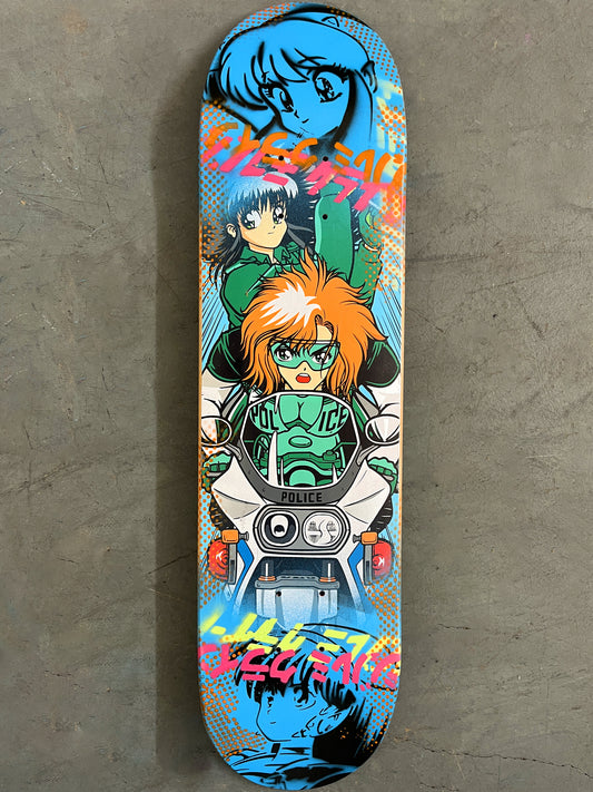 tokyo city 7.8 X 31.75 BLUE MIXED PROCESS SIGNED 1 of 1