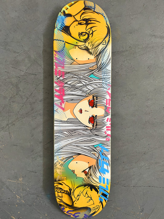 mika III 7.8 X 31.75 YELLOW MIXED PROCESS SIGNED 1 of 1