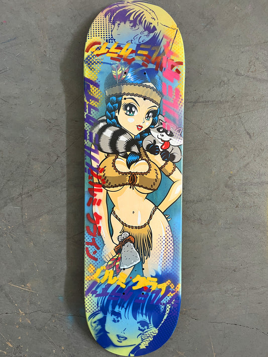 pocahook-ups 8.25 X 32.25 BLUE/YELLOW MIXED PROCESS SIGNED 1 of 1