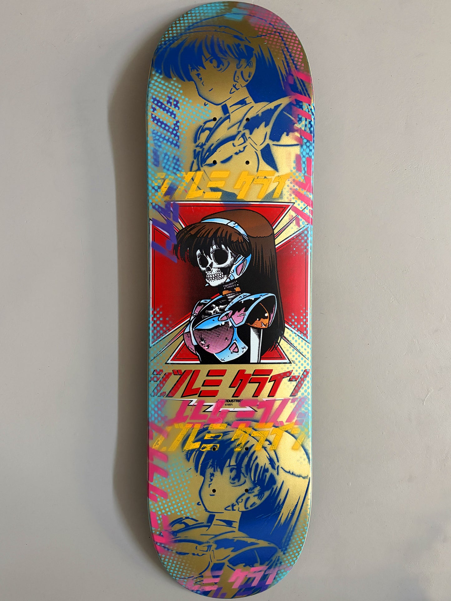 dream hawk METALLIC GOLD/BLUE 8.5 X 32.25 1 OF 1 SIGNED