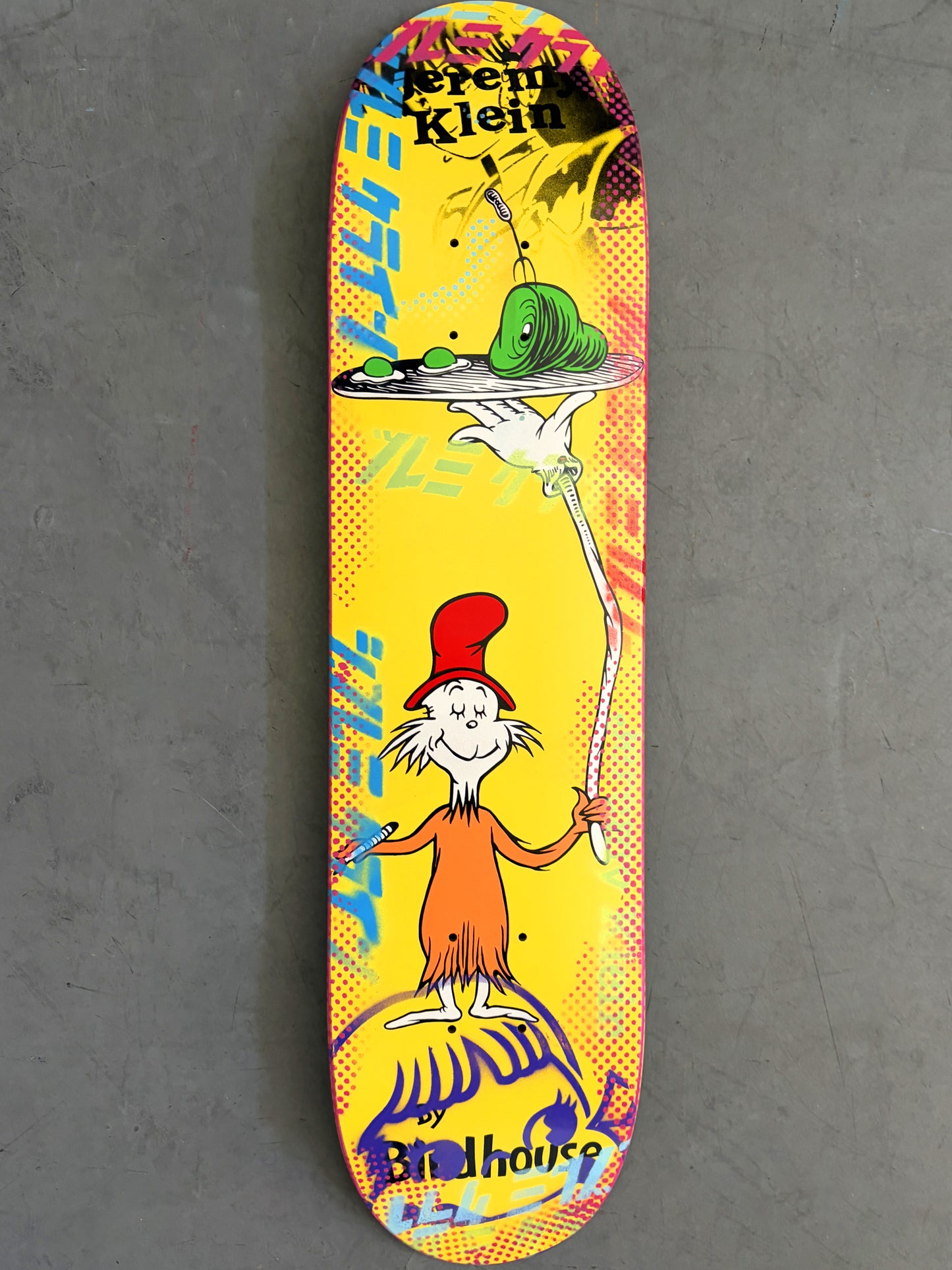 SIGNED green eggs board OG COLOR MIXED PROCESS 7.5 X 31.75 HAND SCREENED 1 OF 1