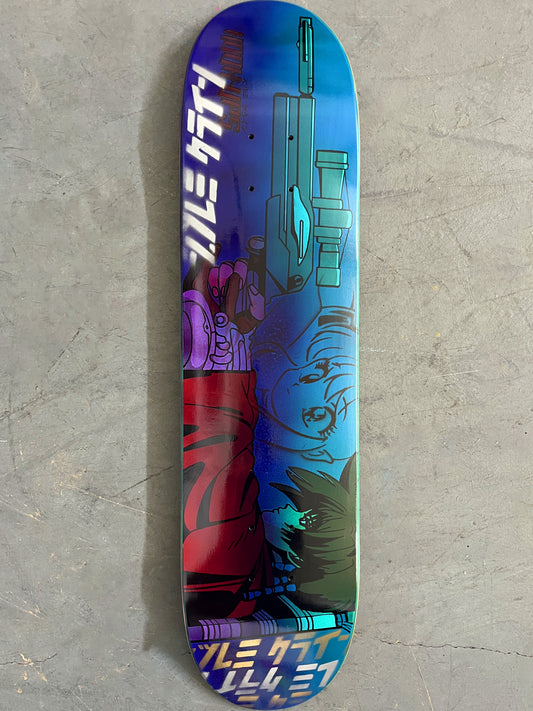 iria hunter 7.5 X 31.75 ANODIZED BLUE/PURPLE MIXED PROCESS SIGNED 1 of 1