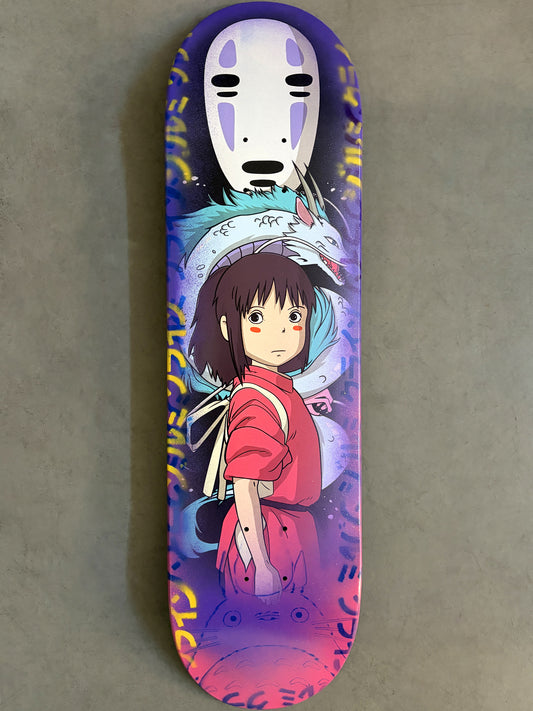 spirited away 8.5 X 32.25 PURPLE/PINK W/GLITTER  MIXED PROCESS SIGNED 1 of 1