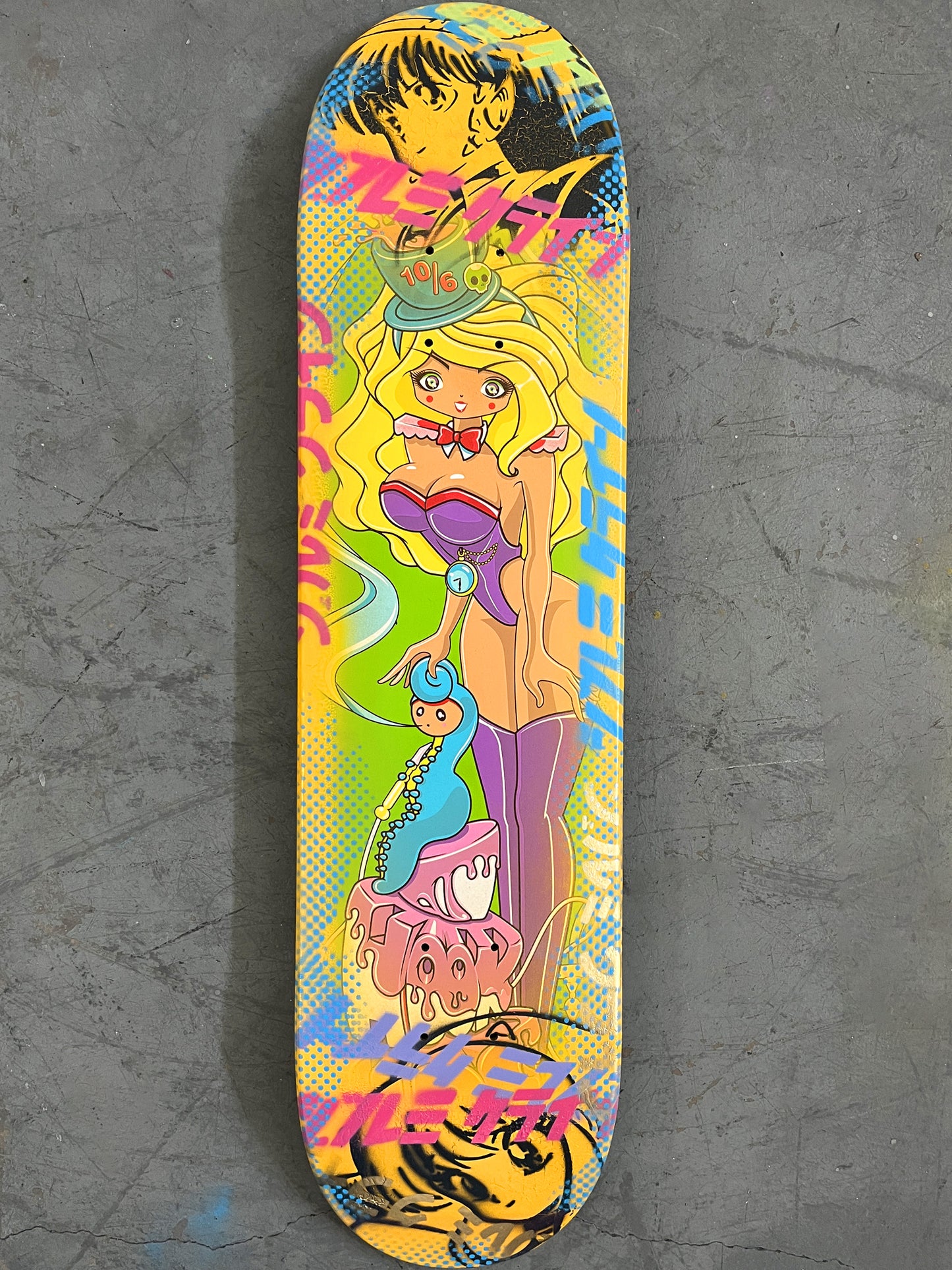mad hatter 7.88 X 31.75 YELLOW ANODIZED MIXED PROCESS SIGNED 1 of 1