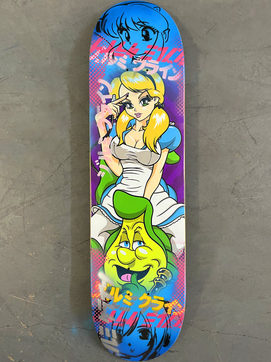 alice 8.0 X 31.75 BLUE MIXED PROCESS SIGNED 1 of 1