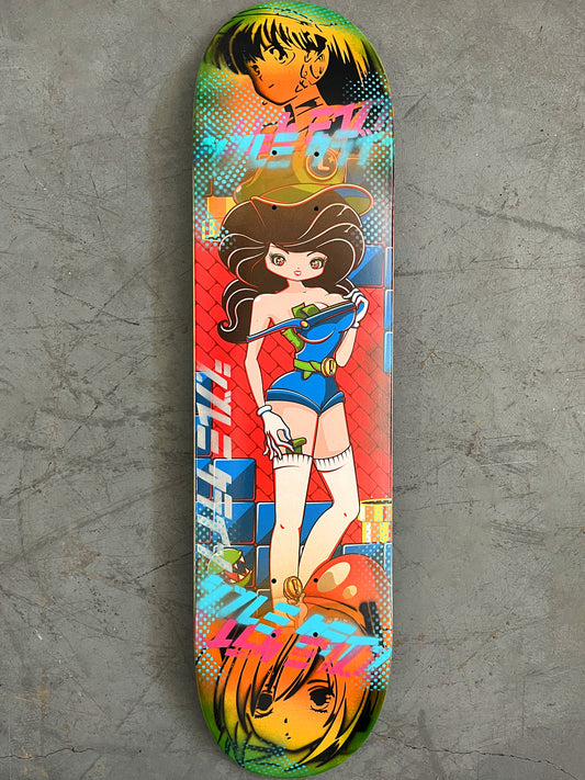 luigina 7.88 X 31.75 YELLOW/AQUA/ORANGE MIXED PROCESS SIGNED 1 of 1