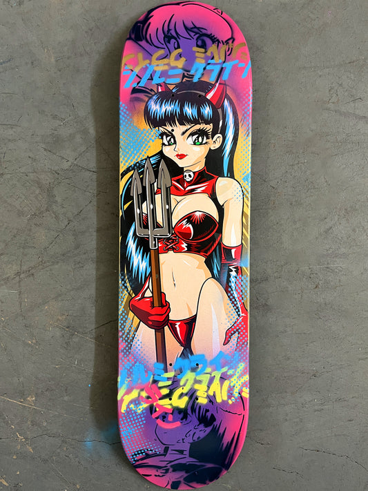 devil girl 8.25 X 32.25 PURPLE/PINK MIXED PROCESS SIGNED 1 of 1