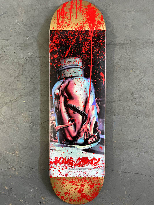 hell in a bottle METALLIC GOLD BLOOD EDITION #2 MIXED PROCESS 8.5 X 32.25 1 OF 1 SIGNED
