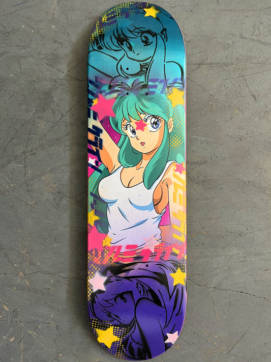 lum chan 3 8.25 X 32.25 METALLIC PURPLE/METALLIC TEAL MIXED PROCESS SIGNED 1 of 1