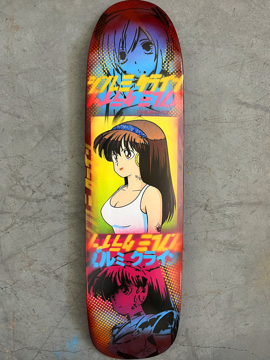hundreds dream girl 8.5 X 32.25 PINK/BLUE/RED ANODIZED MIXED PROCESS SIGNED 1 of 1