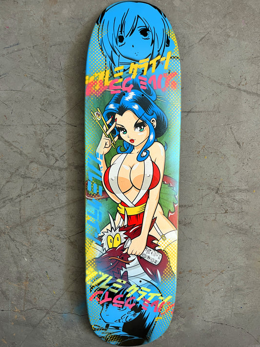 geisha III 8.5 X 32.25 BLUE/AQUA MIXED PROCESS SIGNED 1 of 1