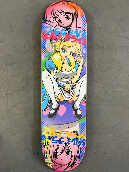 alice 8.0 X 31.75 PINK GLITTER MIXED PROCESS SIGNED 1 of 1