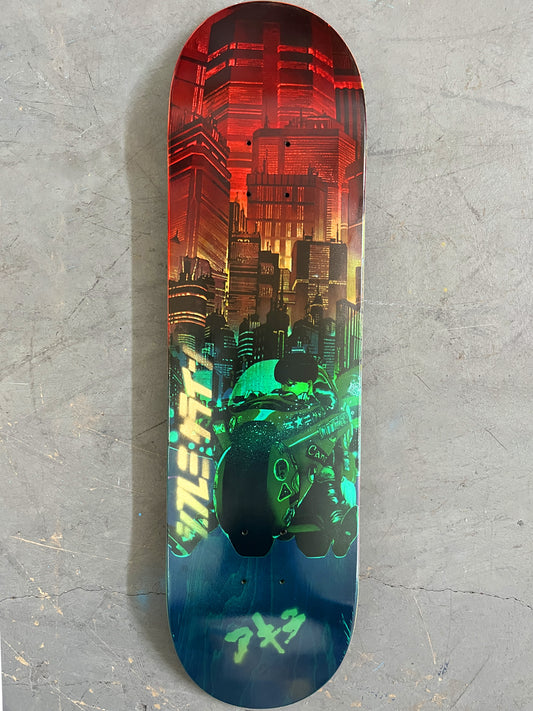neo tokyo RED/TEAL/BLUE 8.5 X 32.25 1 OF 1 SIGNED