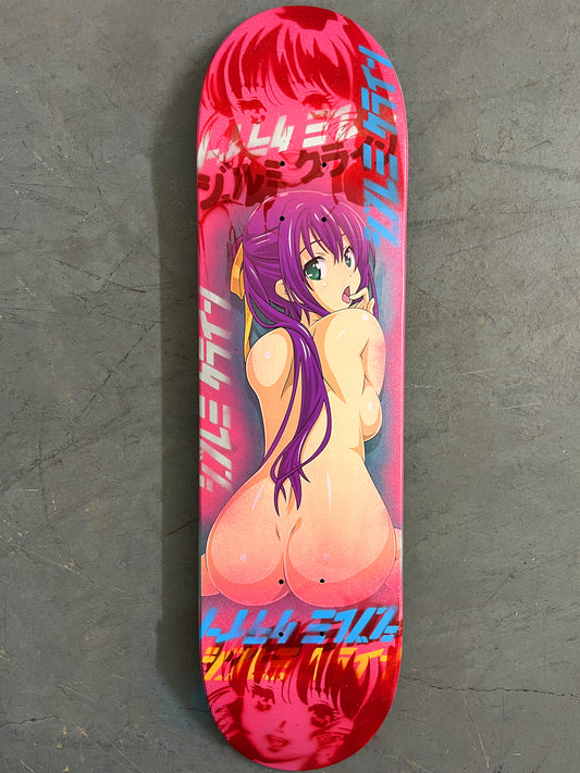 misaki 8.25 X 32.25 PINK GLITTER MIXED PROCESS SIGNED 1 of 1